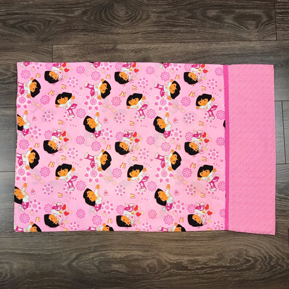 Nick Jr. Dora The Explorer Girls Pink Bedtime Pillowcase Standard Size